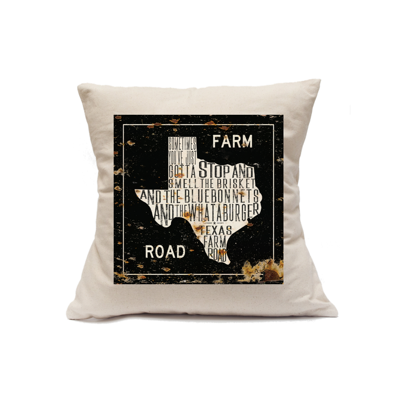 Custom Printed Natural Canvas Pillowcase with Zipper 18"x18"