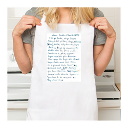 Personalized White Retro Apron with Pocket