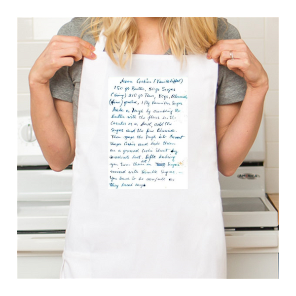 Personalized White Retro Apron with Pocket