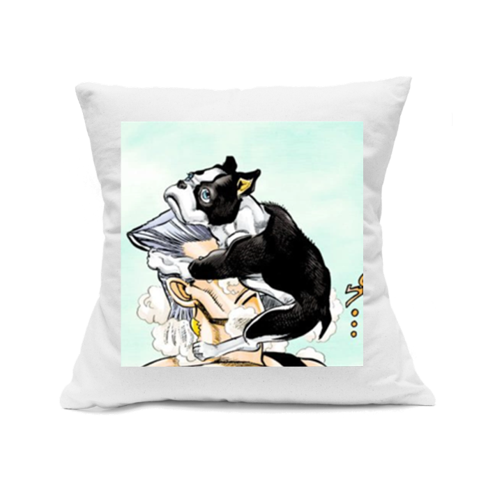 Custom Printed White Canvas Pillowcase with Zipper 18"x18"