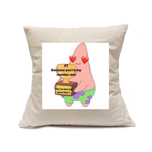 Custom Printed Natural Canvas Pillowcase with Zipper 18"x18"