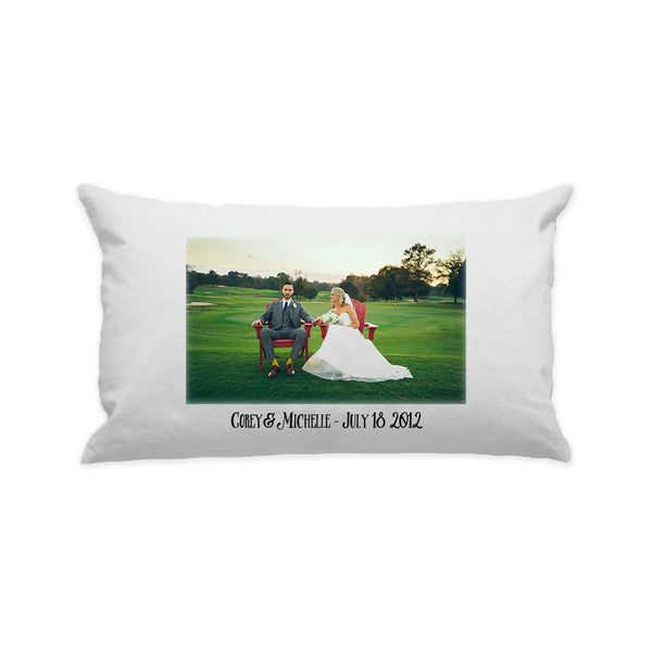 10"x18" White Cotton Canvas Decorative Pillow Case