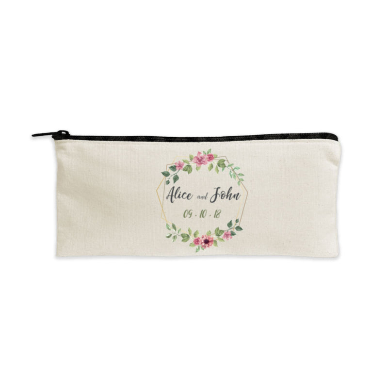 Personalized Cotton Pencil Pouch with Black Zipper – Canvastry