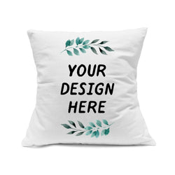 Custom Printed White Canvas Pillowcase with Zipper 18"x18"