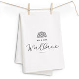 Personalized Monogrammed White Flour Sack Kitchen Towels (Set of 2)