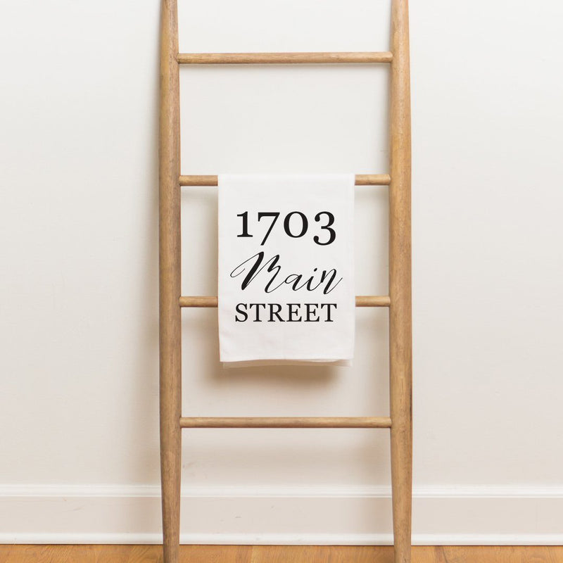 Home Address Tea Towel - Personalized Kitchen Towel