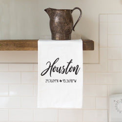 State Dish Towel, Embroidered Tea Towel