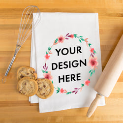 Artwork Personalized White Flour Sack Kitchen Towel