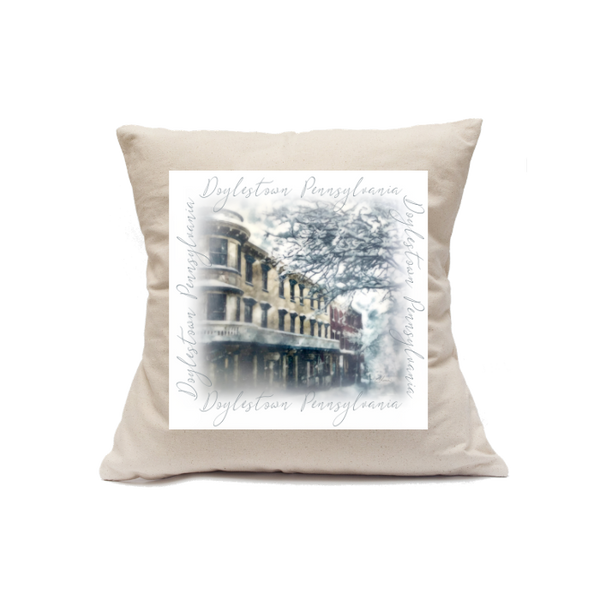 Custom Printed Natural Canvas Pillowcase with Zipper 18"x18"
