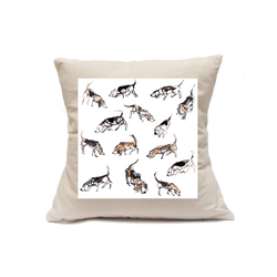 Custom Printed Natural Canvas Pillowcase with Zipper 18"x18"