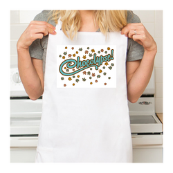 Personalized White Retro Apron with Pocket