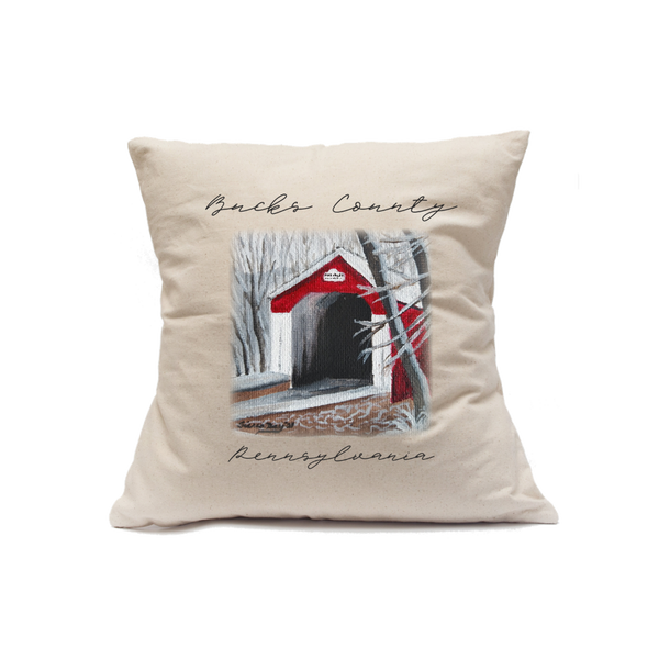 Custom Printed Natural Canvas Pillowcase with Zipper 18"x18"