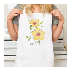 Personalized White Retro Apron with Pocket