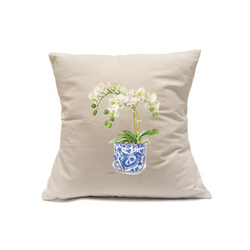 Custom Printed Natural Canvas Pillowcase with Zipper 18"x18"