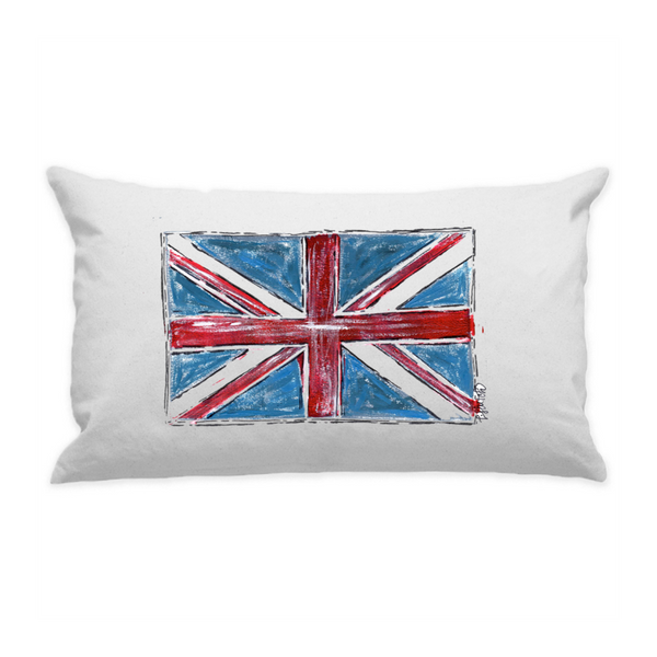 10"x18" White Cotton Canvas Decorative Pillow Case