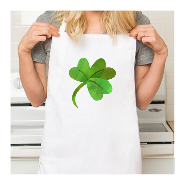 Personalized White Retro Apron with Pocket
