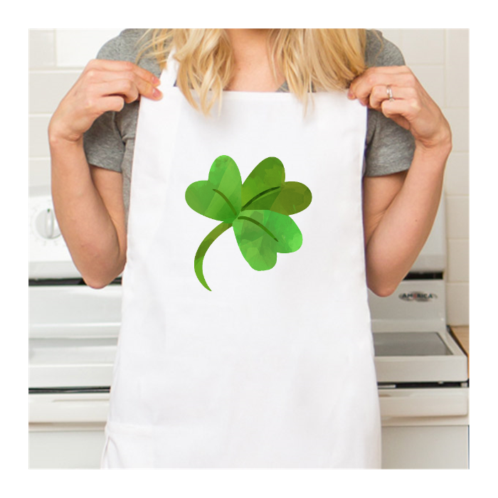 Personalized White Retro Apron with Pocket