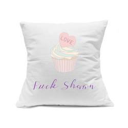 Custom Printed White Canvas Pillowcase with Zipper 18"x18"