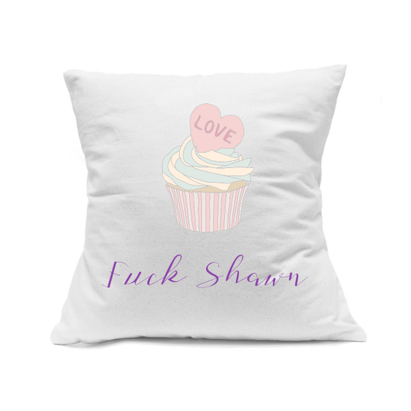 Custom Printed White Canvas Pillowcase with Zipper 18"x18"