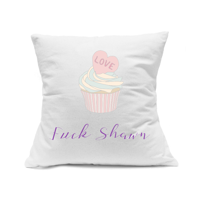 Custom Printed White Canvas Pillowcase with Zipper 18"x18"