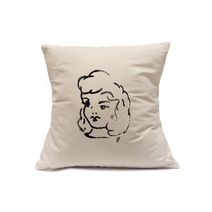 Custom Printed Natural Canvas Pillowcase with Zipper 18"x18"