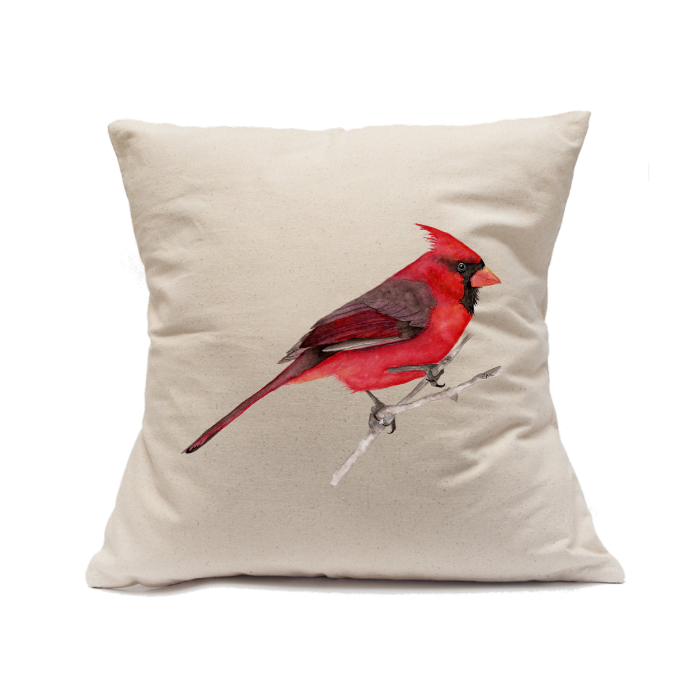 Custom Printed Natural Canvas Pillowcase with Zipper 18"x18"