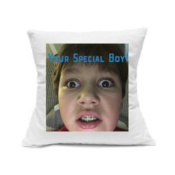 Custom Printed White Canvas Pillowcase with Zipper 18"x18"
