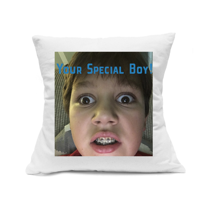 Custom Printed White Canvas Pillowcase with Zipper 18"x18"