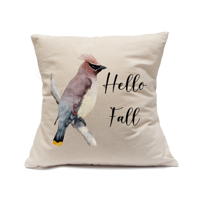 Custom Printed Natural Canvas Pillowcase with Zipper 18"x18"