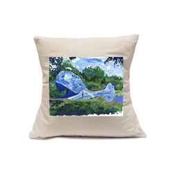 Custom Printed Natural Canvas Pillowcase with Zipper 18"x18"