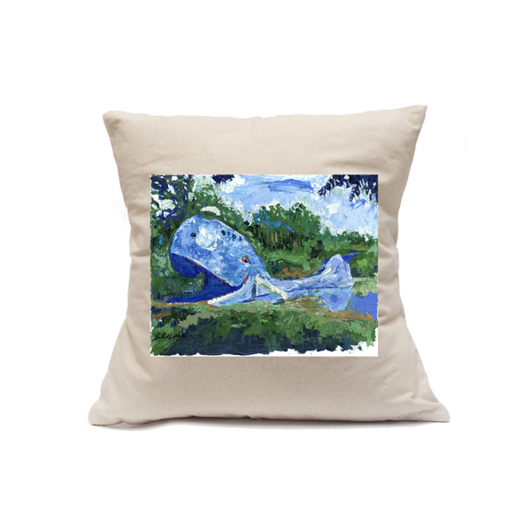Custom Printed Natural Canvas Pillowcase with Zipper 18"x18"