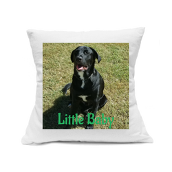 Custom Printed White Canvas Pillowcase with Zipper 18"x18"