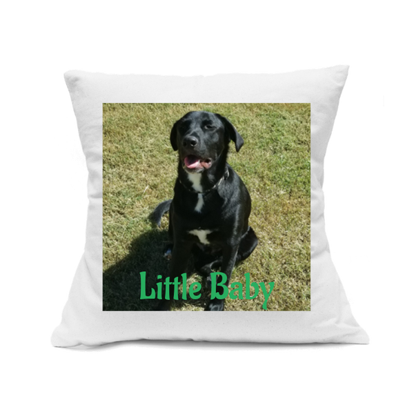 Custom Printed White Canvas Pillowcase with Zipper 18"x18"
