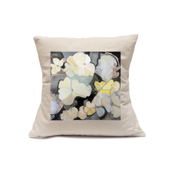 Custom Printed Natural Canvas Pillowcase with Zipper 18"x18"