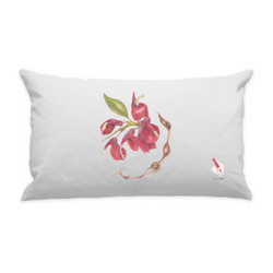 10"x18" White Cotton Canvas Decorative Pillow Case