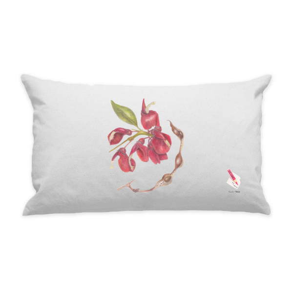 10"x18" White Cotton Canvas Decorative Pillow Case