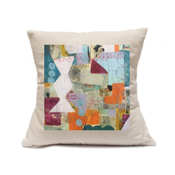 Custom Printed Natural Canvas Pillowcase with Zipper 18"x18"