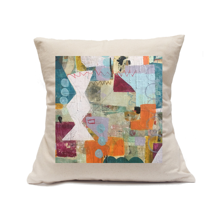 Custom Printed Natural Canvas Pillowcase with Zipper 18"x18"