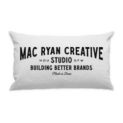 10"x18" White Cotton Canvas Decorative Pillow Case