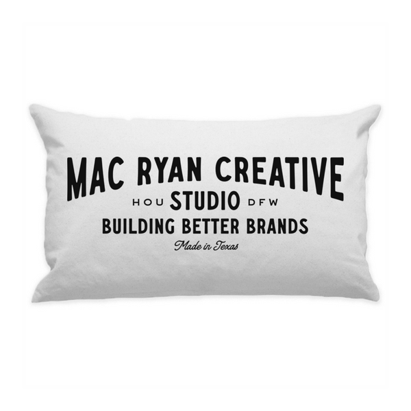 10"x18" White Cotton Canvas Decorative Pillow Case