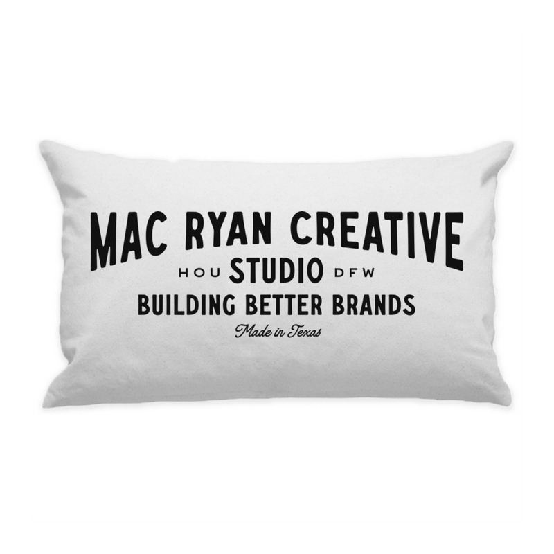 10"x18" White Cotton Canvas Decorative Pillow Case