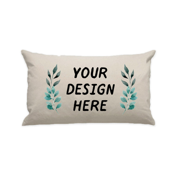 10"x18" Natural Cotton Canvas Decorative Pillow Case
