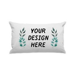 10"x18" White Cotton Canvas Decorative Pillow Case