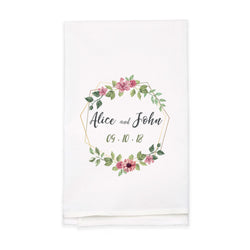 Personalized White Flour Sack Tea Towel