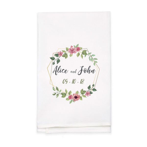 Personalized White Flour Sack Tea Towel