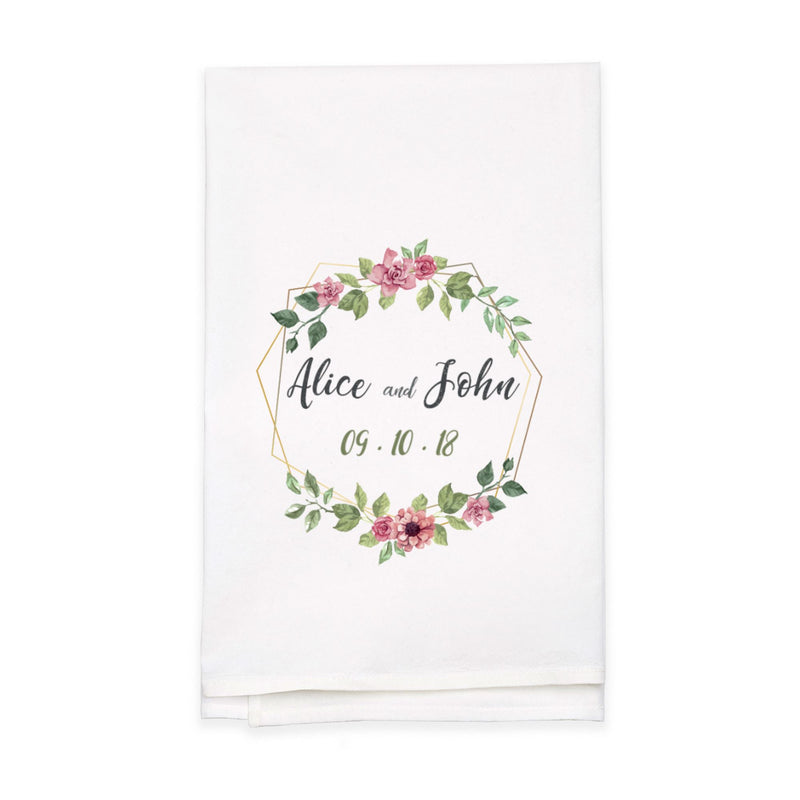 Personalized White Flour Sack Tea Towel