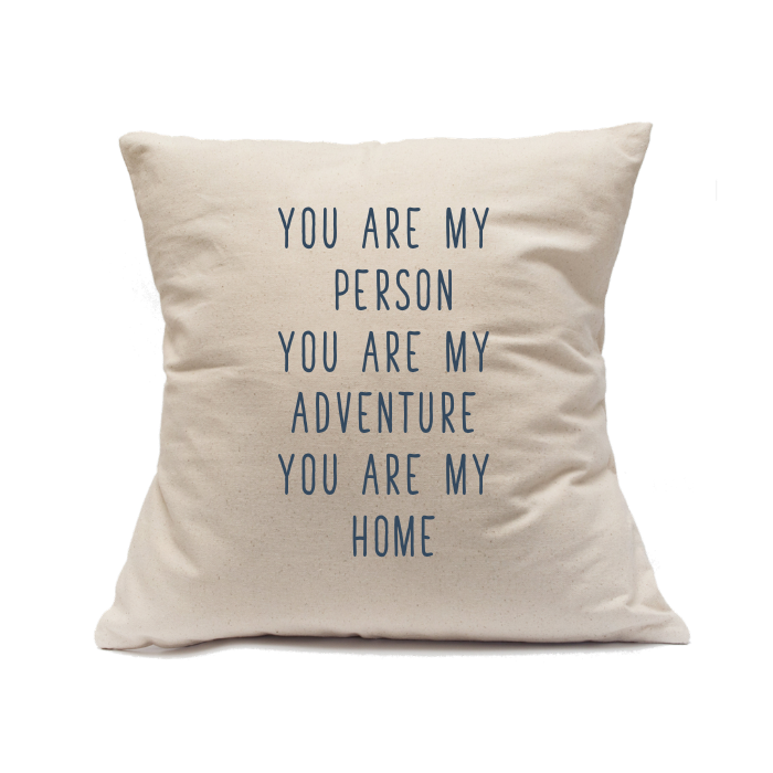 Custom Printed Natural Canvas Pillowcase with Zipper 18"x18"