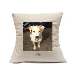 Custom Printed Natural Canvas Pillowcase with Zipper 18"x18"