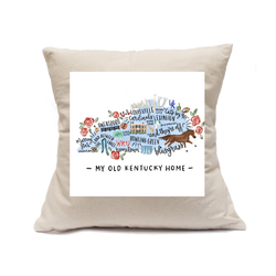Custom Printed Natural Canvas Pillowcase with Zipper 18"x18"