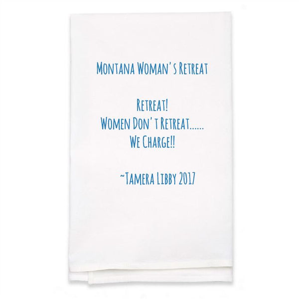 Personalized White Flour Sack Towel